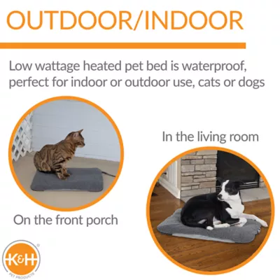 Product K&H Lectro-Soft Outdoor Heated Dog & Cat Bed Gray