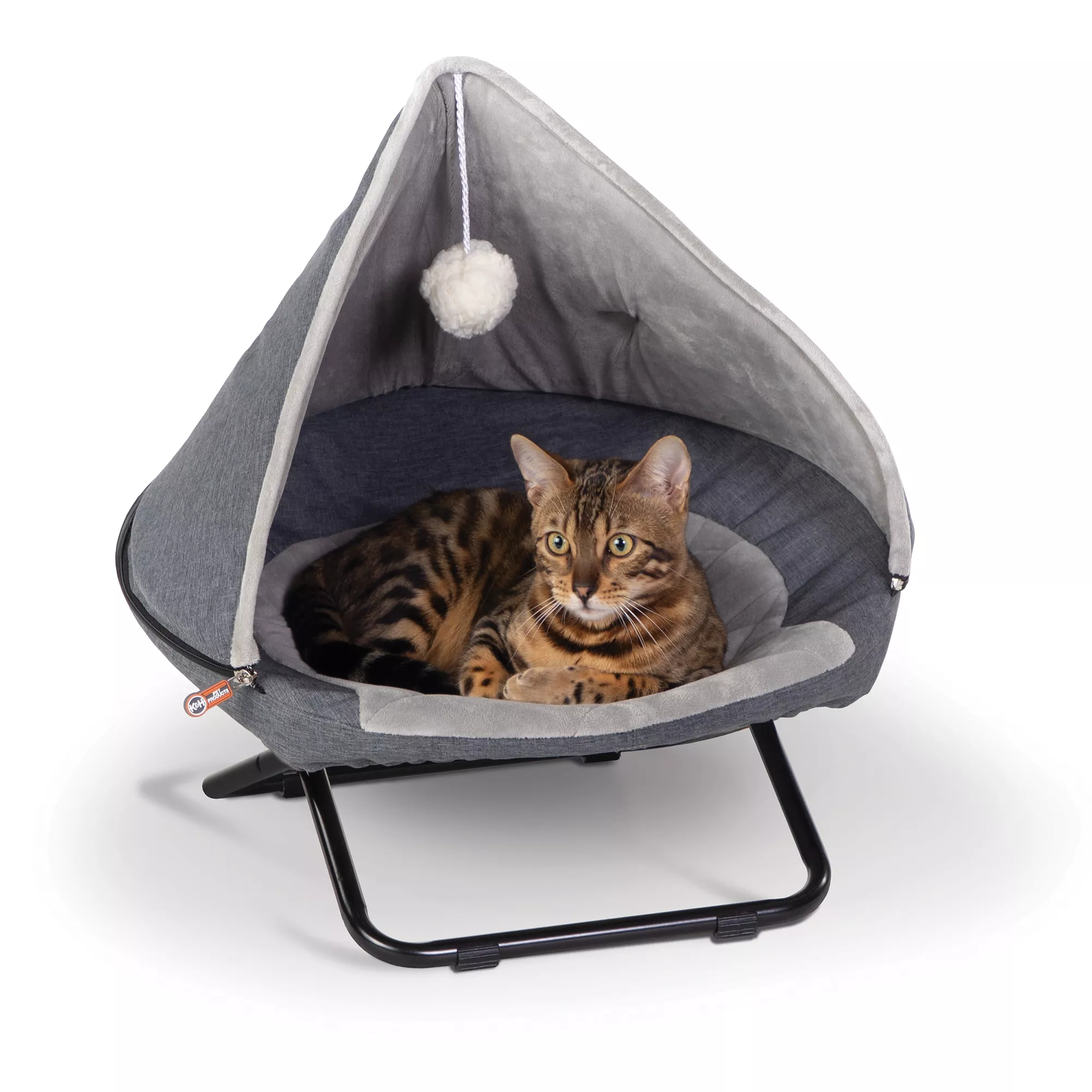 K&H Hooded Elevated Cozy Cot Cat Bed