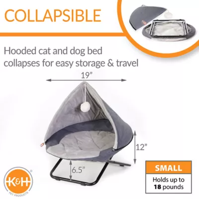 Product K&H Hooded Elevated Cozy Cot Cat Bed