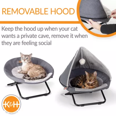 Product K&H Hooded Elevated Cozy Cot Cat Bed