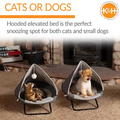 Product K&H Hooded Elevated Cozy Cot Cat Bed