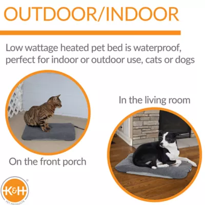 Product K&H Lectro-Soft Outdoor Heated Dog & Cat Bed Gray