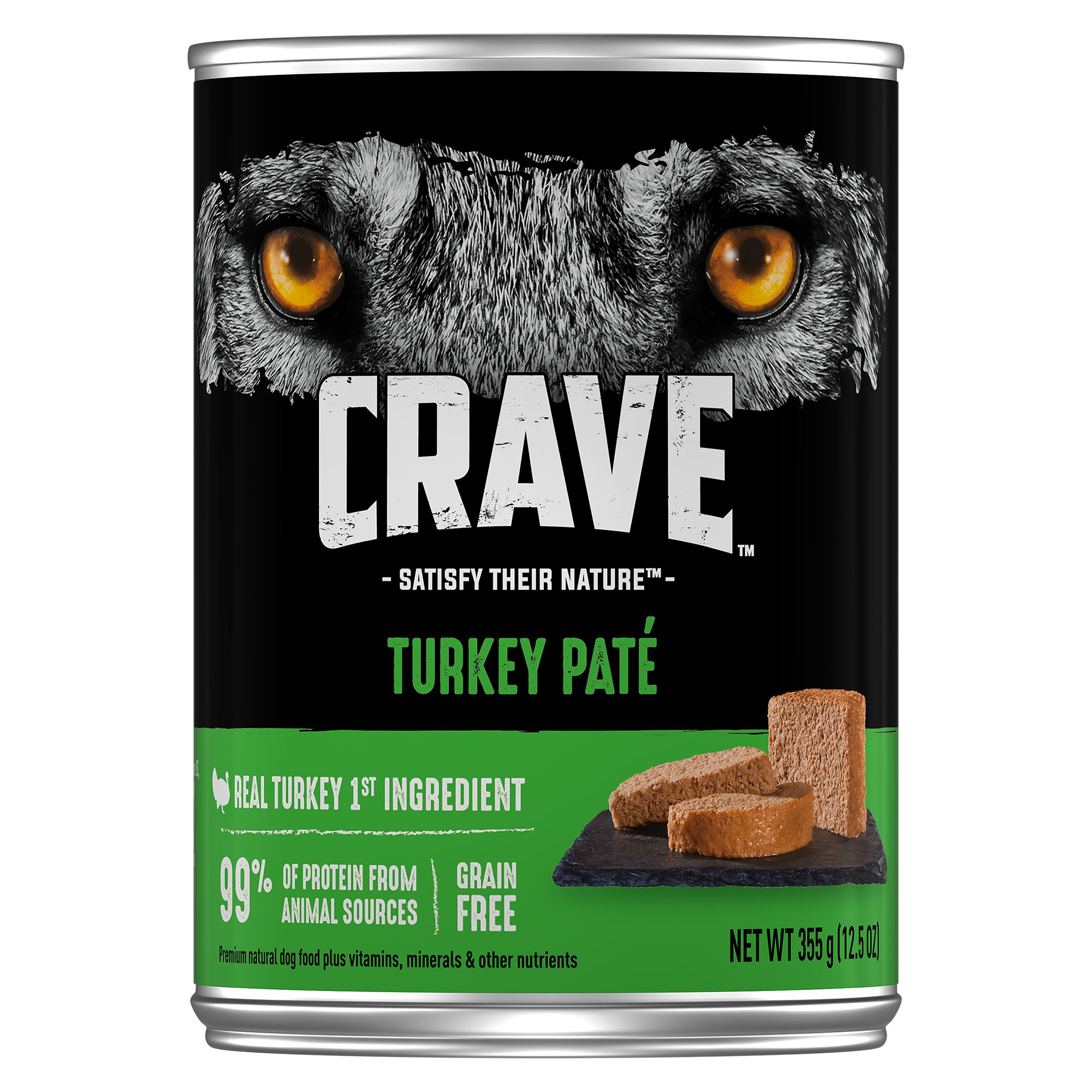 Crave Grain Free Turkey Pate Canned Wet Dog Food 12.5 oz