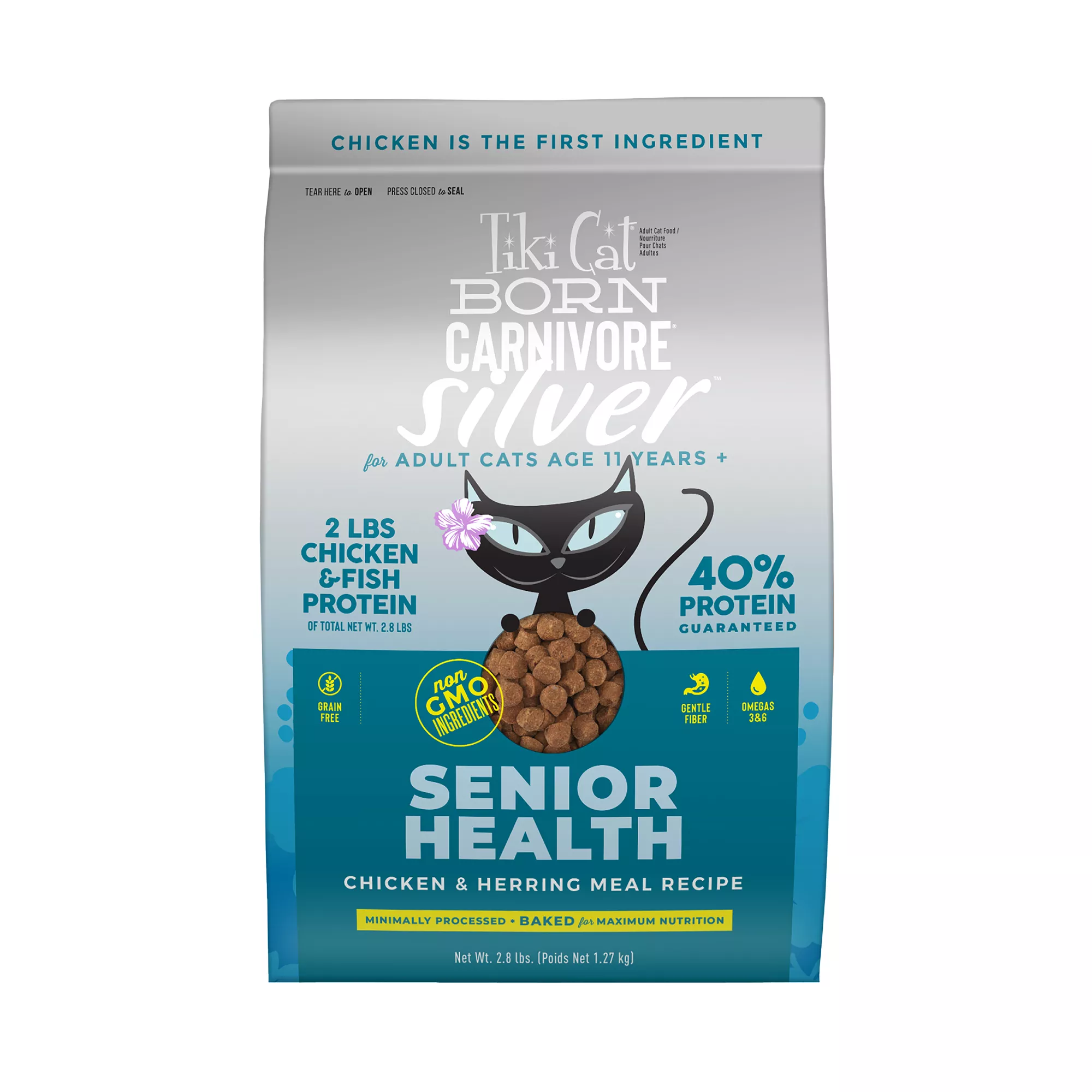 Tiki Cat® Born Carnivore® for Adults 11+ Food # Chicken & Herring, Non-GMO