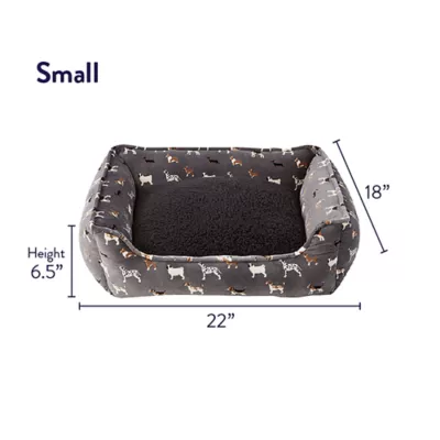 Product Top Paw® Dog Print Cuddler Dog Bed