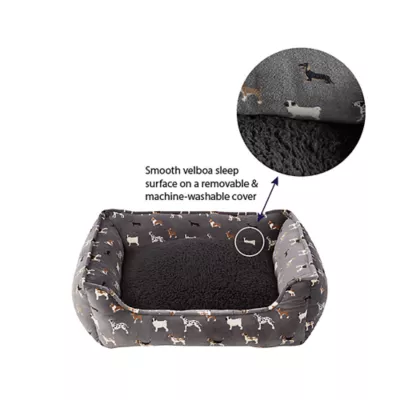 Product Top Paw® Dog Print Cuddler Dog Bed