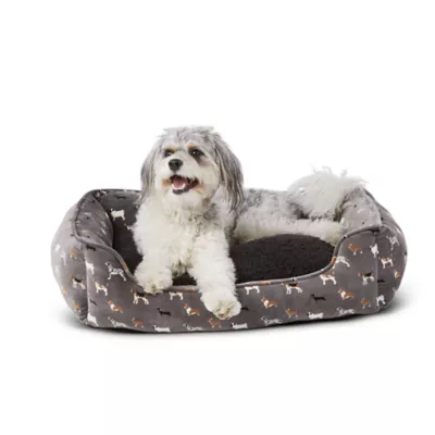 Product Top Paw® Dog Print Cuddler Dog Bed