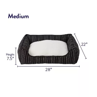 Product Top Paw® Black & White Striped Cuddler Dog Bed