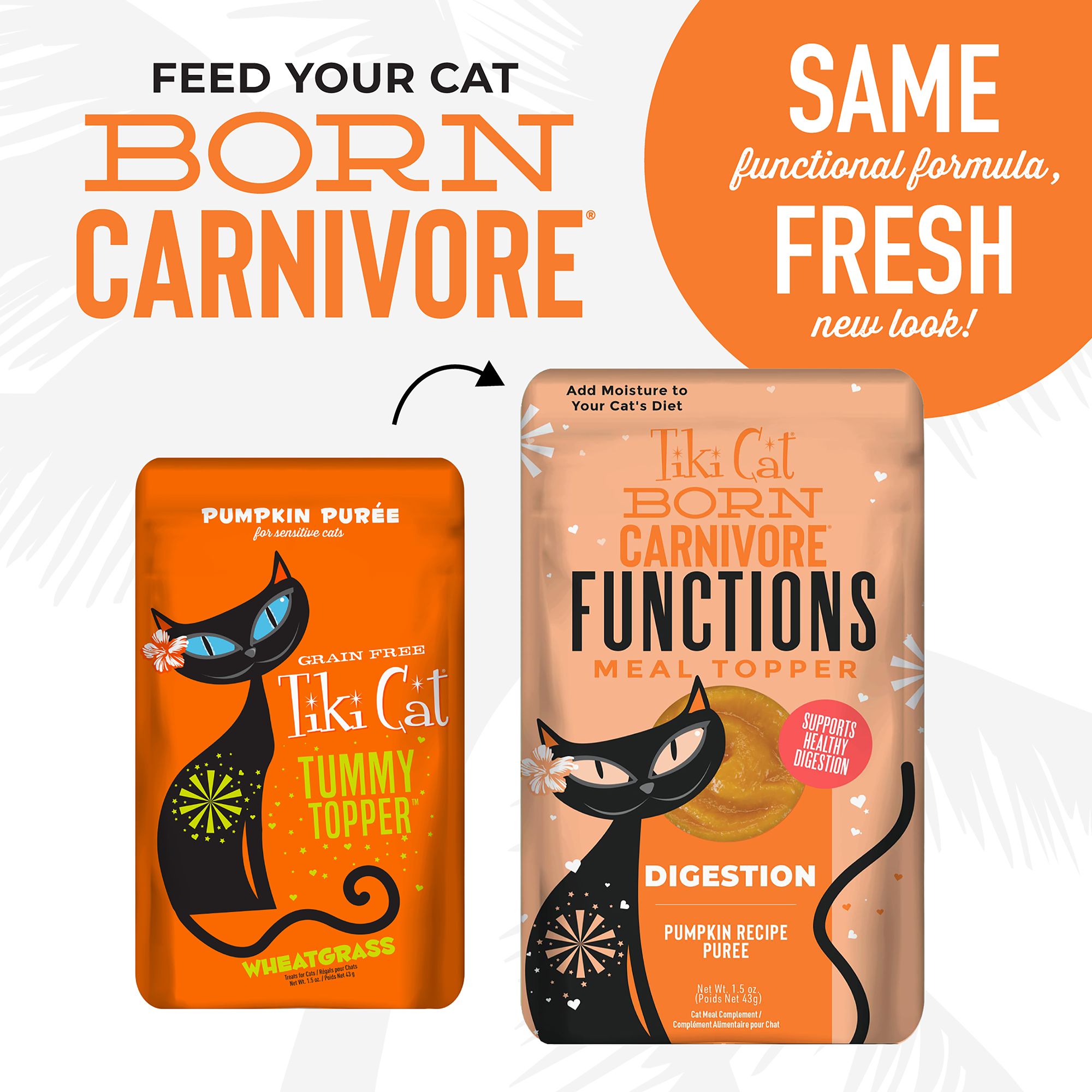 Tiki Cat Born Carnivore Functional Topper - Pumpkin, 1.5 Oz - thumbnail 2