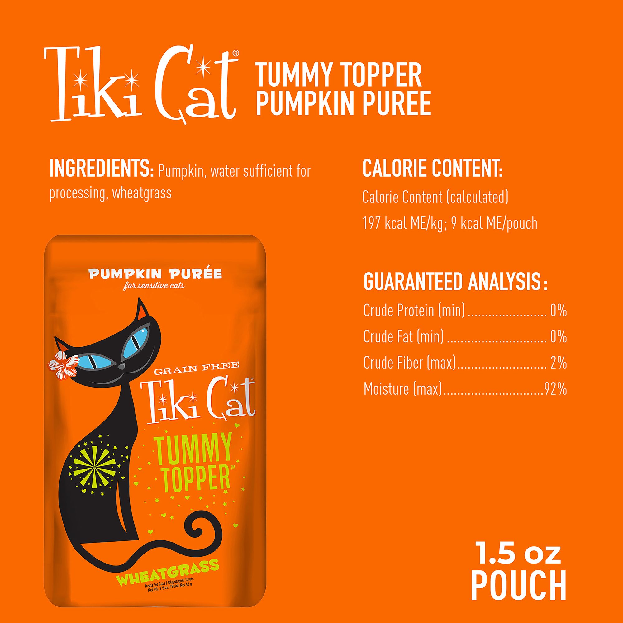Tiki Cat Born Carnivore Functional Topper - Pumpkin, 1.5 Oz - thumbnail 3