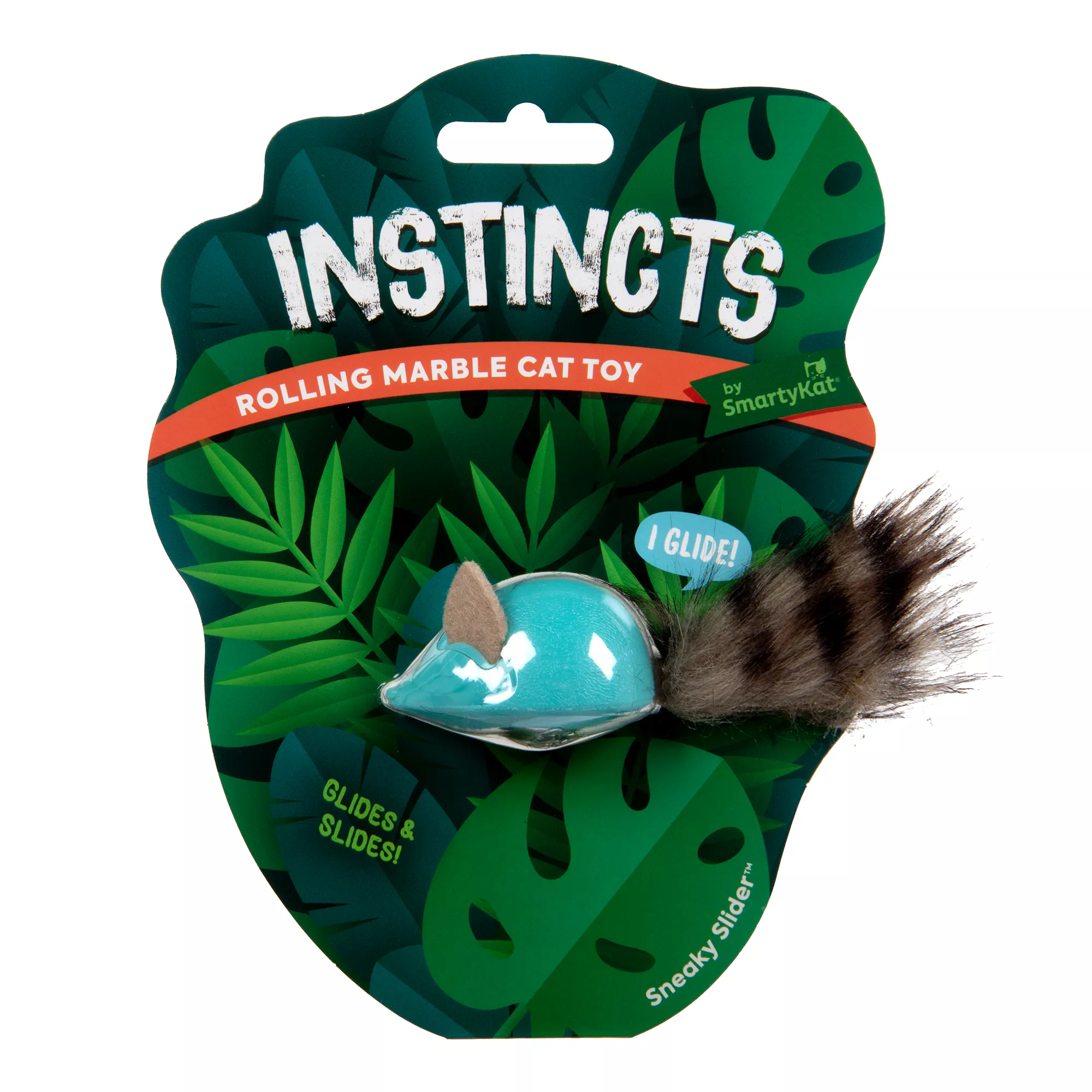 Instincts SmartyKat Sneaky Slider Rolling Marble Raccoon Cat Toy