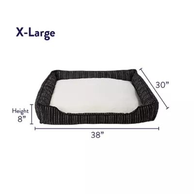 Product Top Paw® Black & White Striped Cuddler Dog Bed