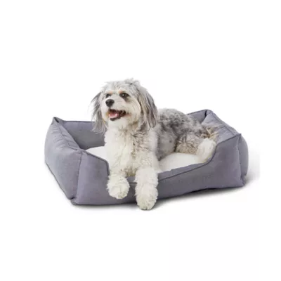 Product Top Paw® Blue Chambray Cuddler Dog Bed