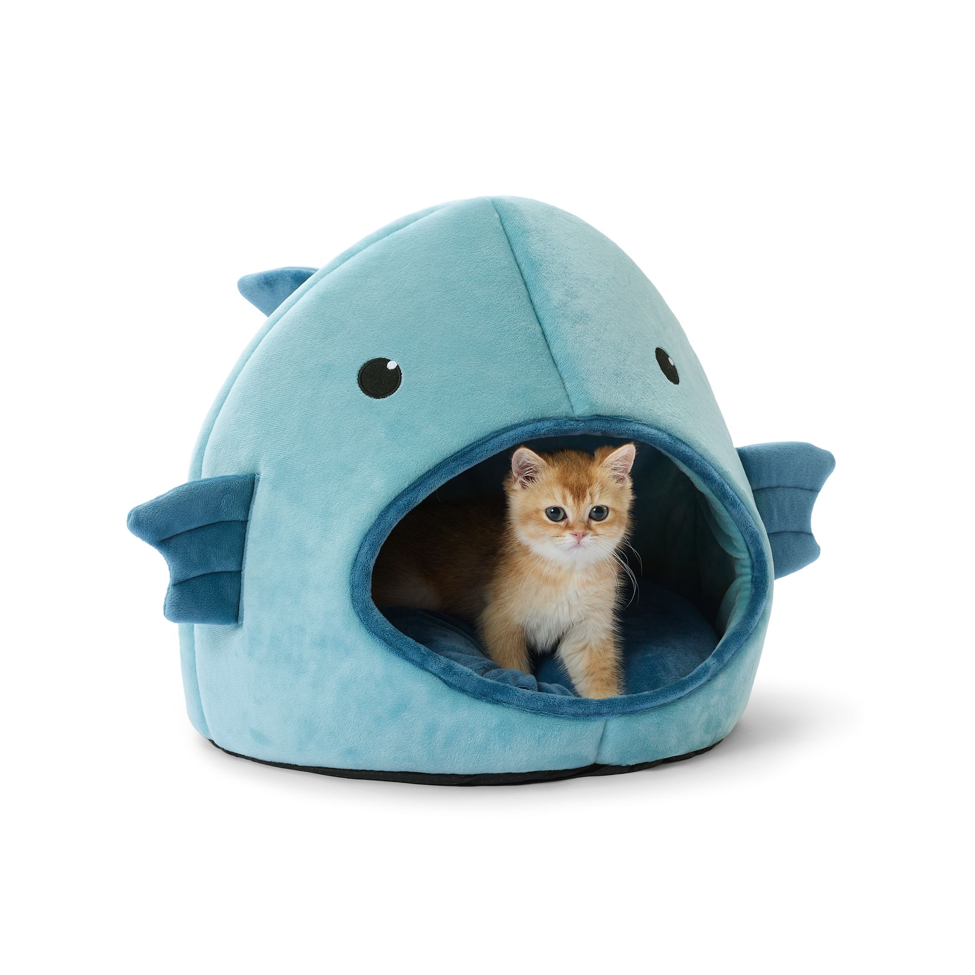 Whisker City Fish Character Hut Cat Bed