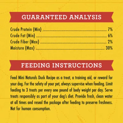 Product Zuke's Mini Naturals All Life Stage Dog Training Treats - Duck