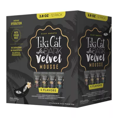 Product Tiki Cat After Dark Velvet Mousse - Non-GMO, Grain Free - Variety Pack, 12ct