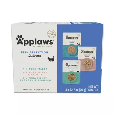 Product Applaws Fish Selection in Broth Cat Food Toppers - Grain Free, Variety Pack, 12 Ct