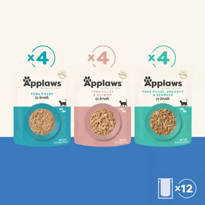 Product Applaws Fish Selection in Broth Cat Food Toppers - Grain Free, Variety Pack, 12 Ct