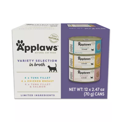 Product Applaws Adult Cat Food in Broth - With Grain, 2.47 oz Variety Pack