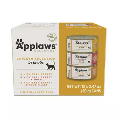 Product Applaws Adult Cat Food in Broth - With Grains, Chicken, 2.47 oz Variety Pack