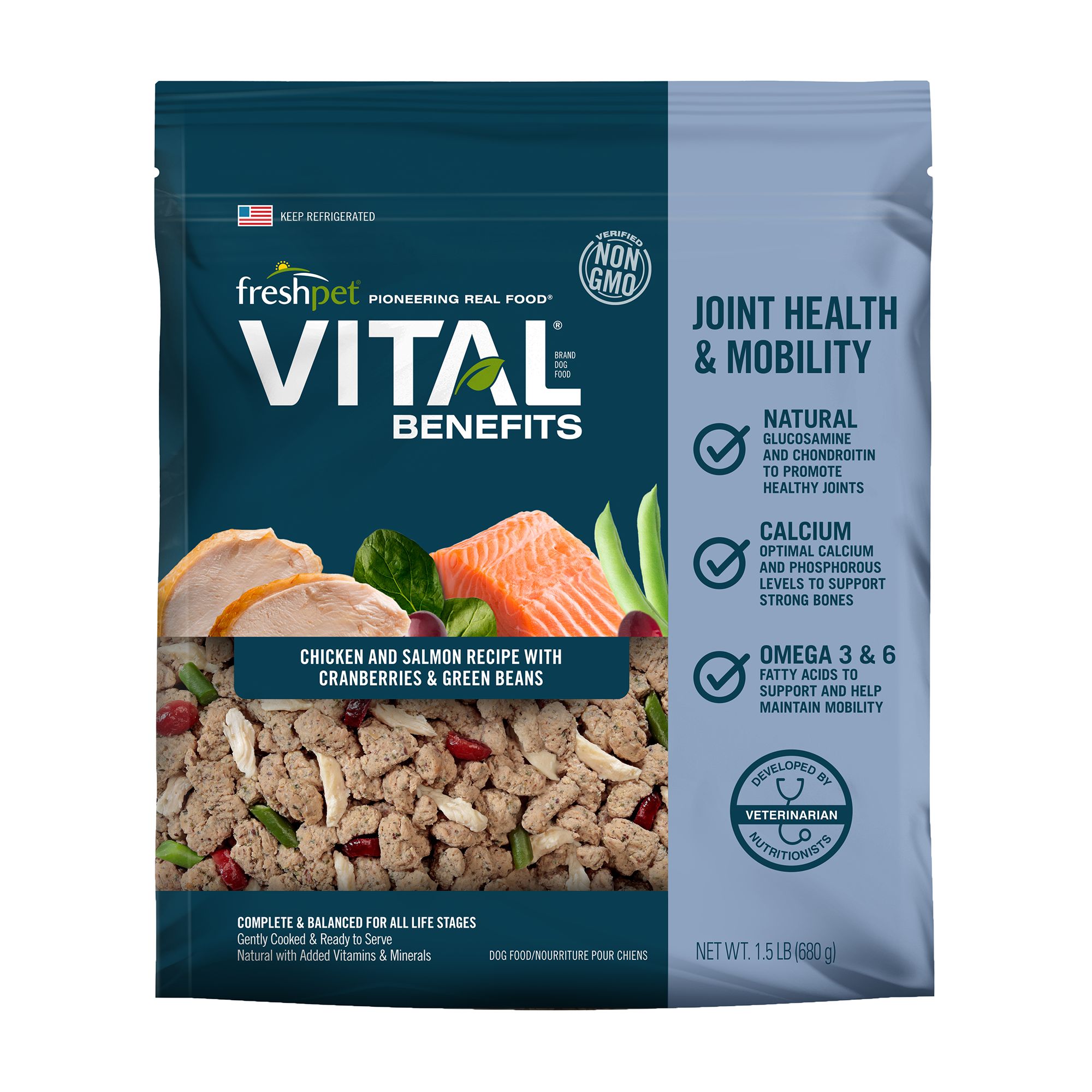 Freshpet Vital Benefits Joint Health All Life Stage Fresh Dog Food Chicken