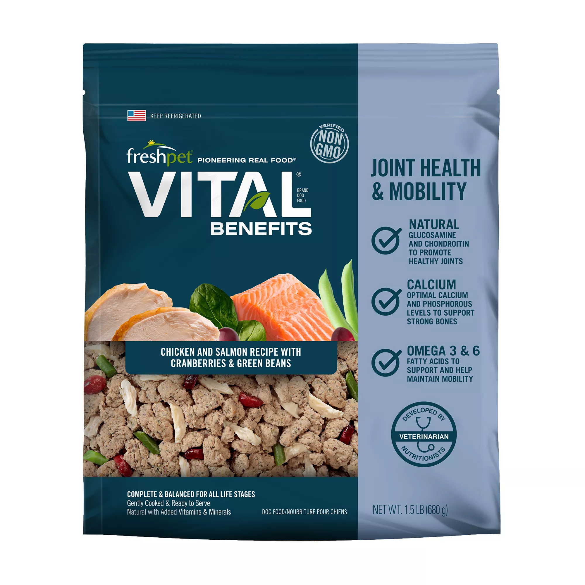 Freshpet Vital Benefits Joint Health All Life Stage Fresh Dog Food - Chicken