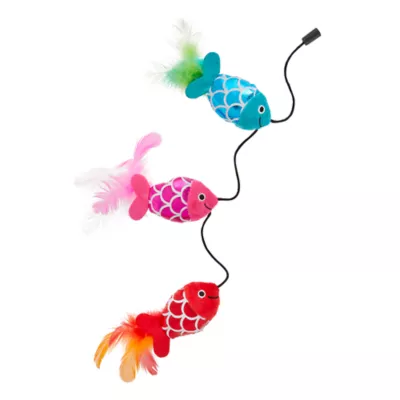 Product Whisker City® Triple Fish Teaser Attachment Cat Toy (Teaser Wand Sold Separately)