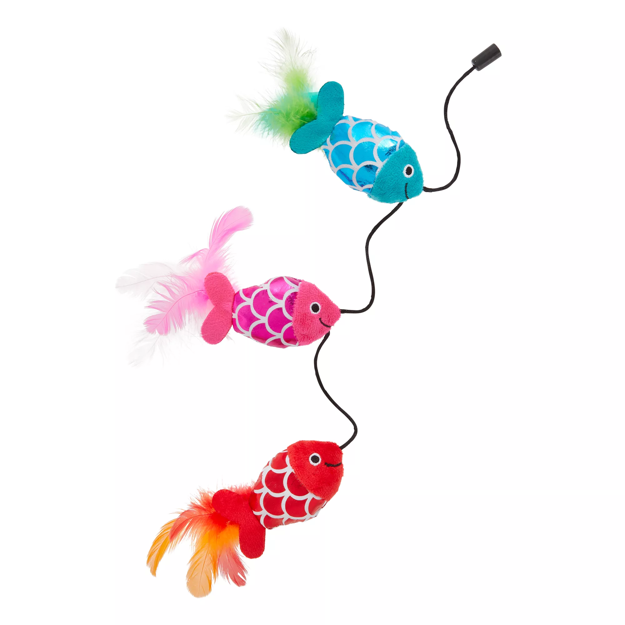 Whisker City® Triple Fish Teaser Attachment Cat Toy (Teaser Wand Sold Separately)