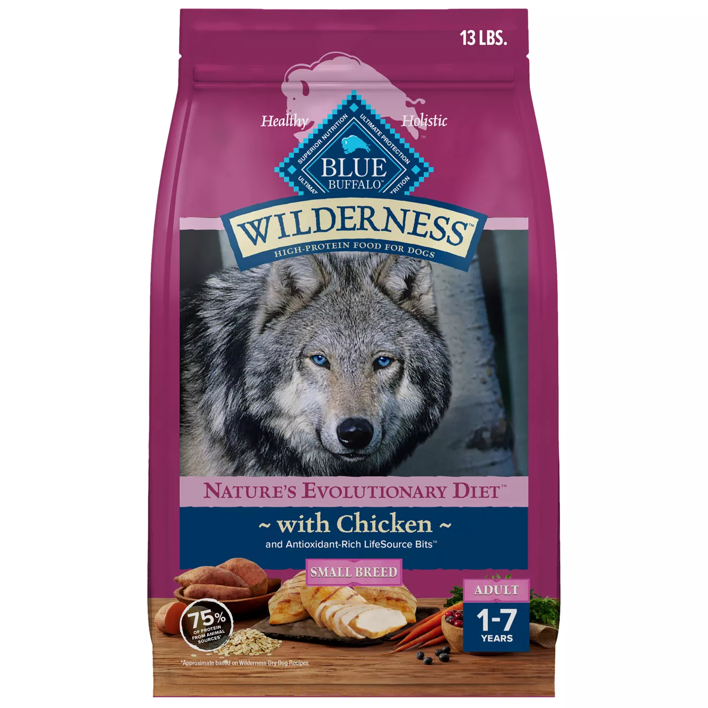 Blue Buffalo Wilderness Nature s Evolutionary Diet Small Breed Adult Dog Dry Food Chicken