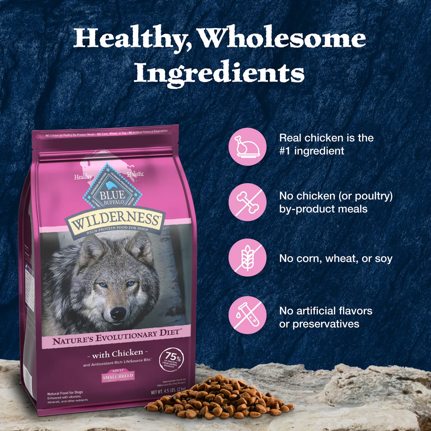 Blue Buffalo Wilderness Nature s Evolutionary Diet Small Breed Adult Dog Dry Food Chicken