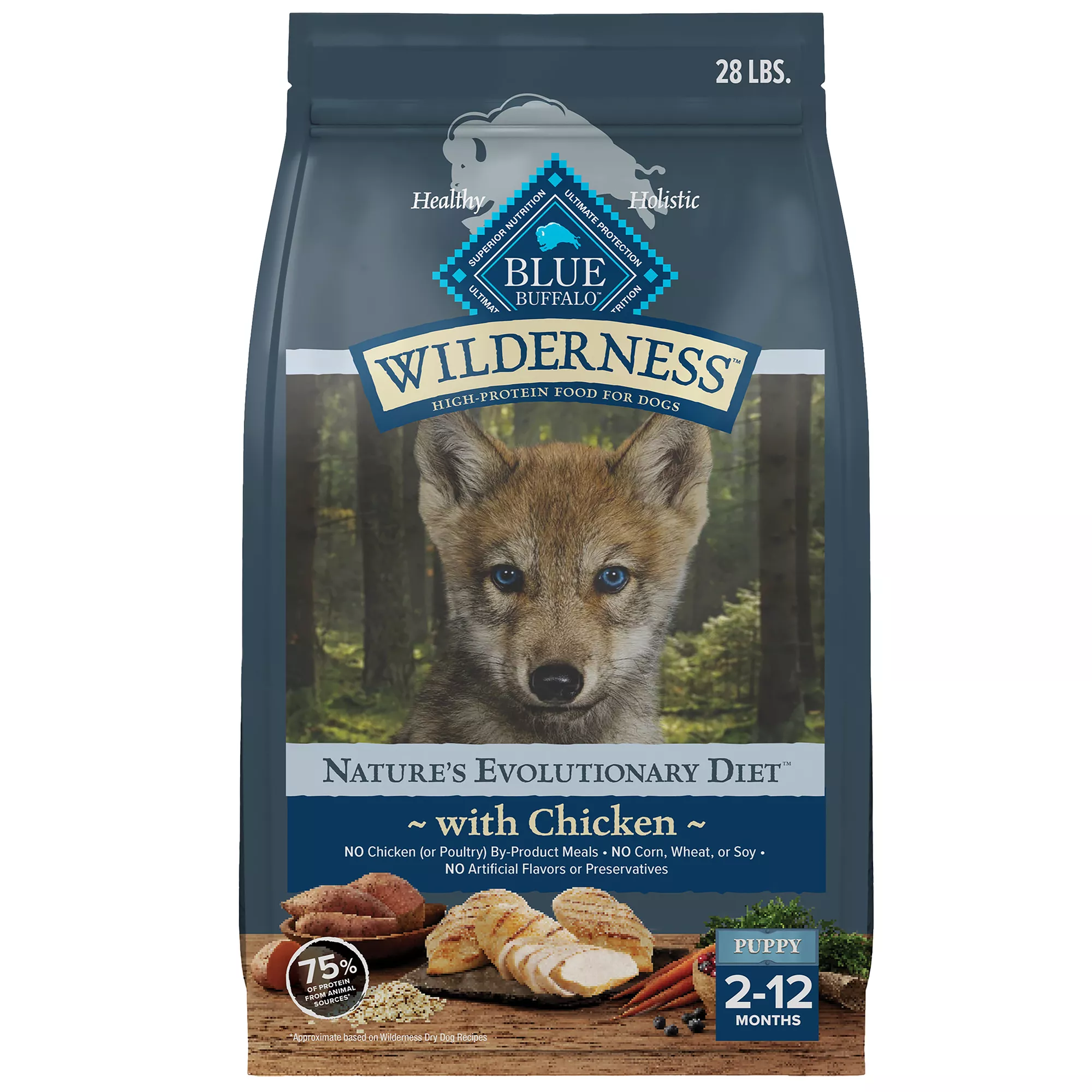 Blue Buffalo Wilderness Nature's Evolutionary Diet Puppy Dry Dog Food - Chicken