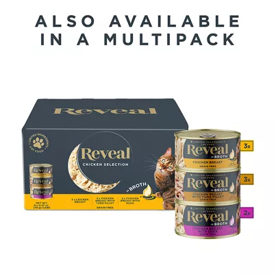 Product Reveal All Life Stage Wet Cat Food in Broth - 2.47 Oz, Limited Ingredient, Grain Free