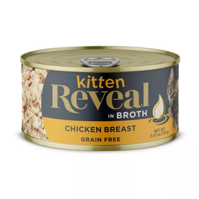 Product Reveal Kitten Wet Cat Food In Broth - Limited Ingredient, Natural, Grain Free, 2.47 oz