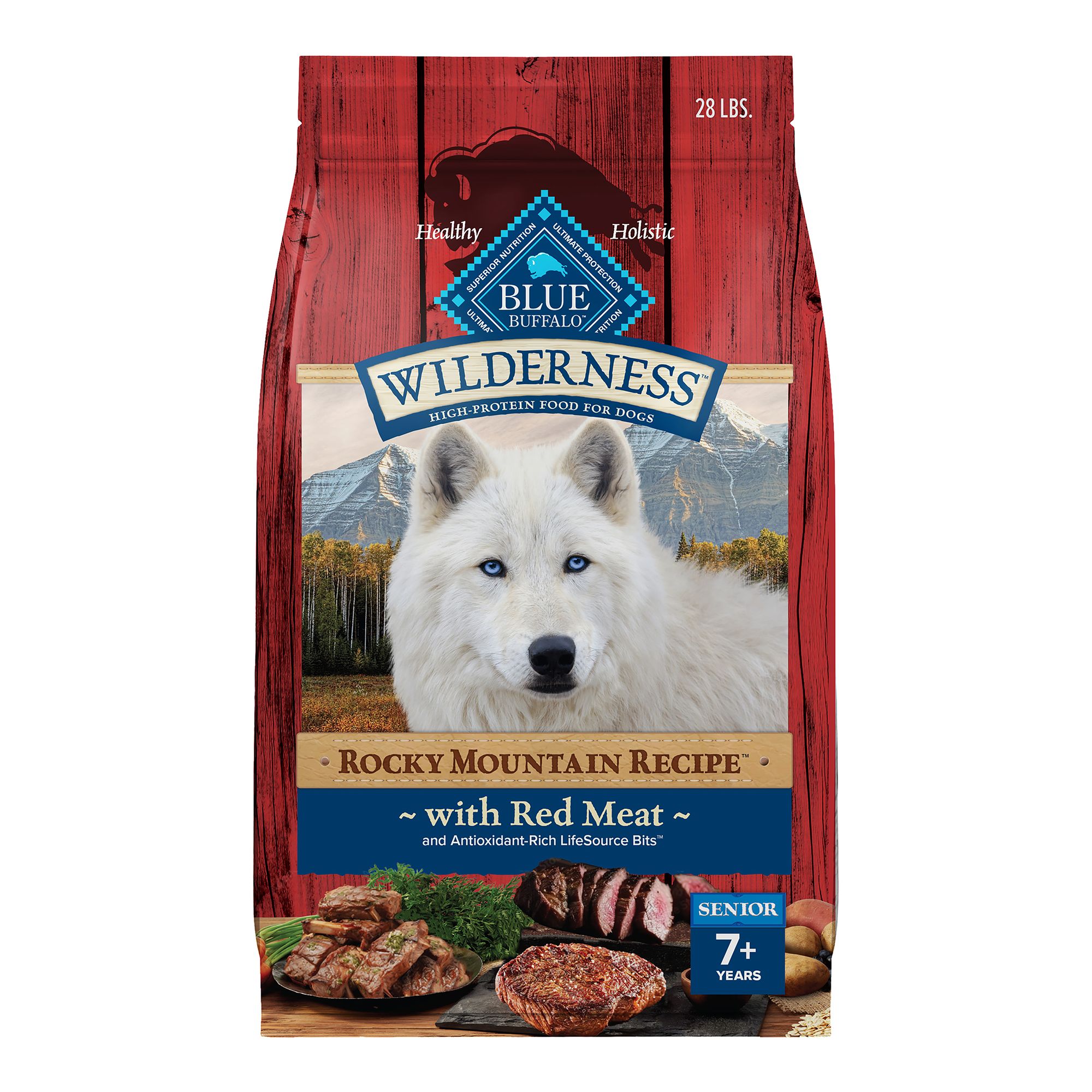 Blue Wilderness Senior Dry Dog Food With Grain Rocky Mountain