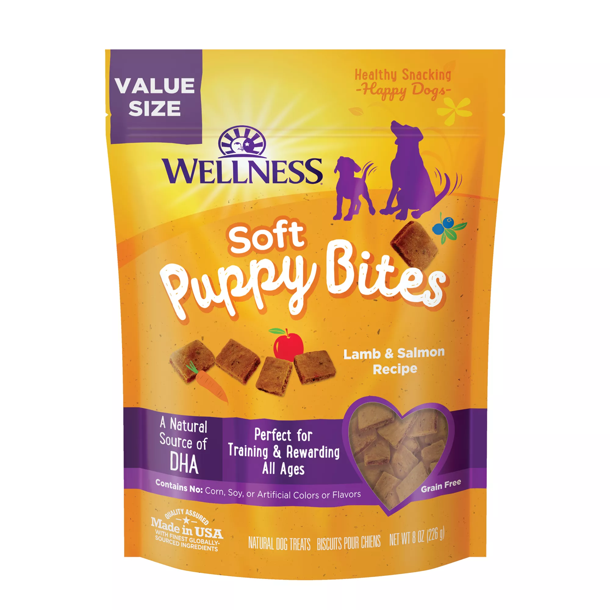 Wellness Soft Puppy Bites Dog Treats - Natural, Lamb & Salmon