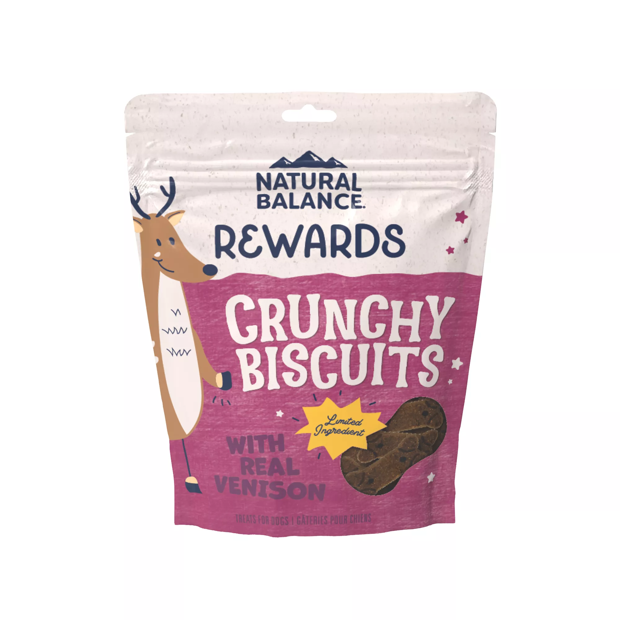 Natural Balance Rewards Crunchy Biscuits All Life Stage Dog Treat - Venison