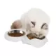 Product Catit PIXI Cat Food Double Dish - White