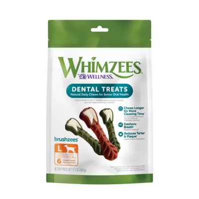 Product Whimzees Brushzees Large Dog Dental Treats - Vegetable