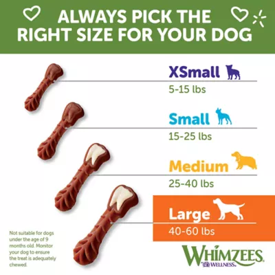 Product Whimzees Brushzees Large Dog Dental Treats - Vegetable