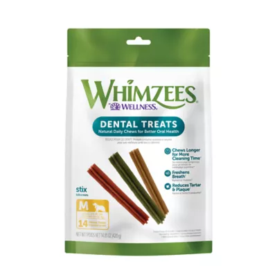 Product Whimzees Stix Medium Dog Dental Treats - Vegetable