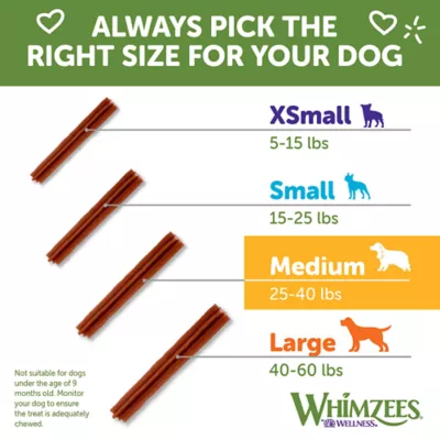 Product Whimzees Stix Medium Dog Dental Treats - Vegetable