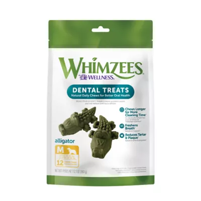 Product Whimzees Alligator Medium Dog Dental Treats - Vegetable