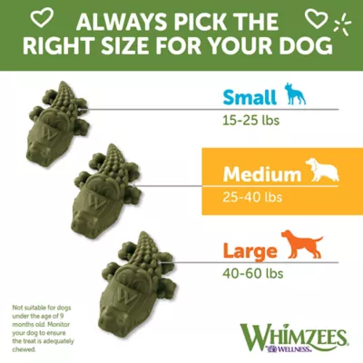 Product Whimzees Alligator Medium Dog Dental Treats - Vegetable