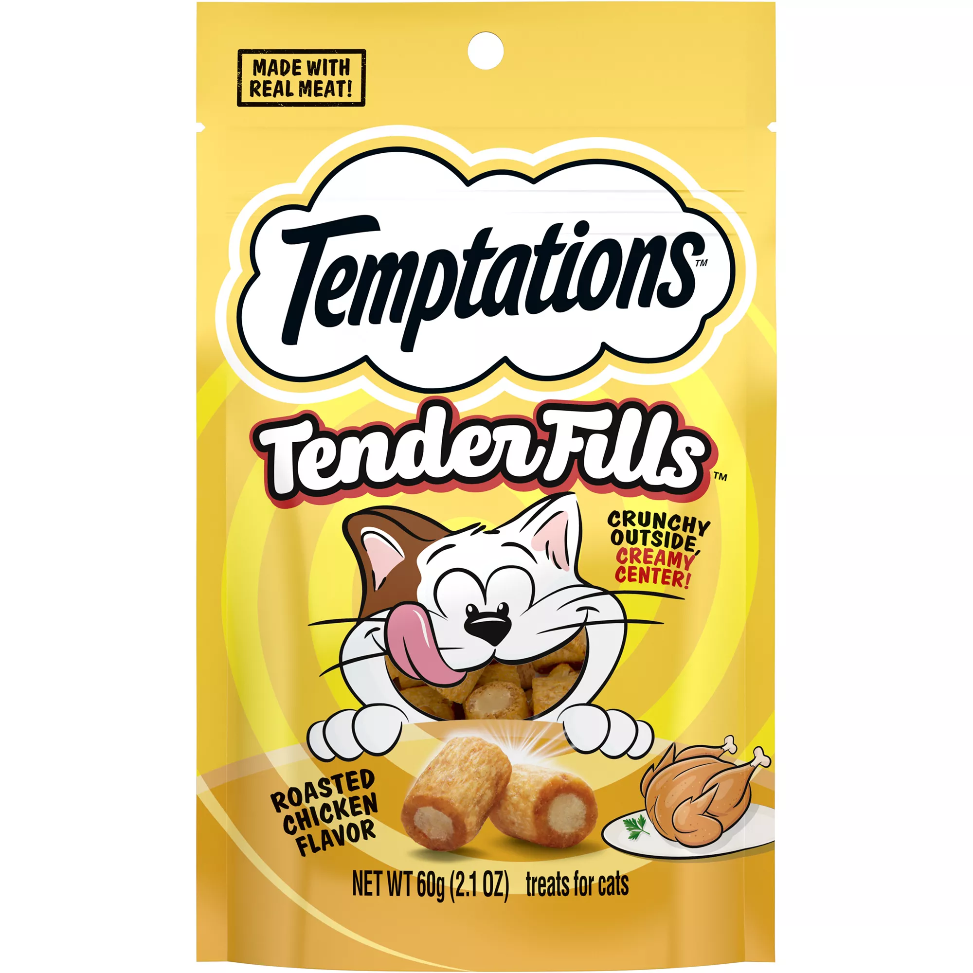 TEMPTATIONS Tender Fills Chicken Flavor Adult Cat Treats