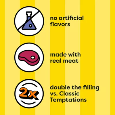 Product TEMPTATIONS Tender Fills Chicken Flavor Adult Cat Treats