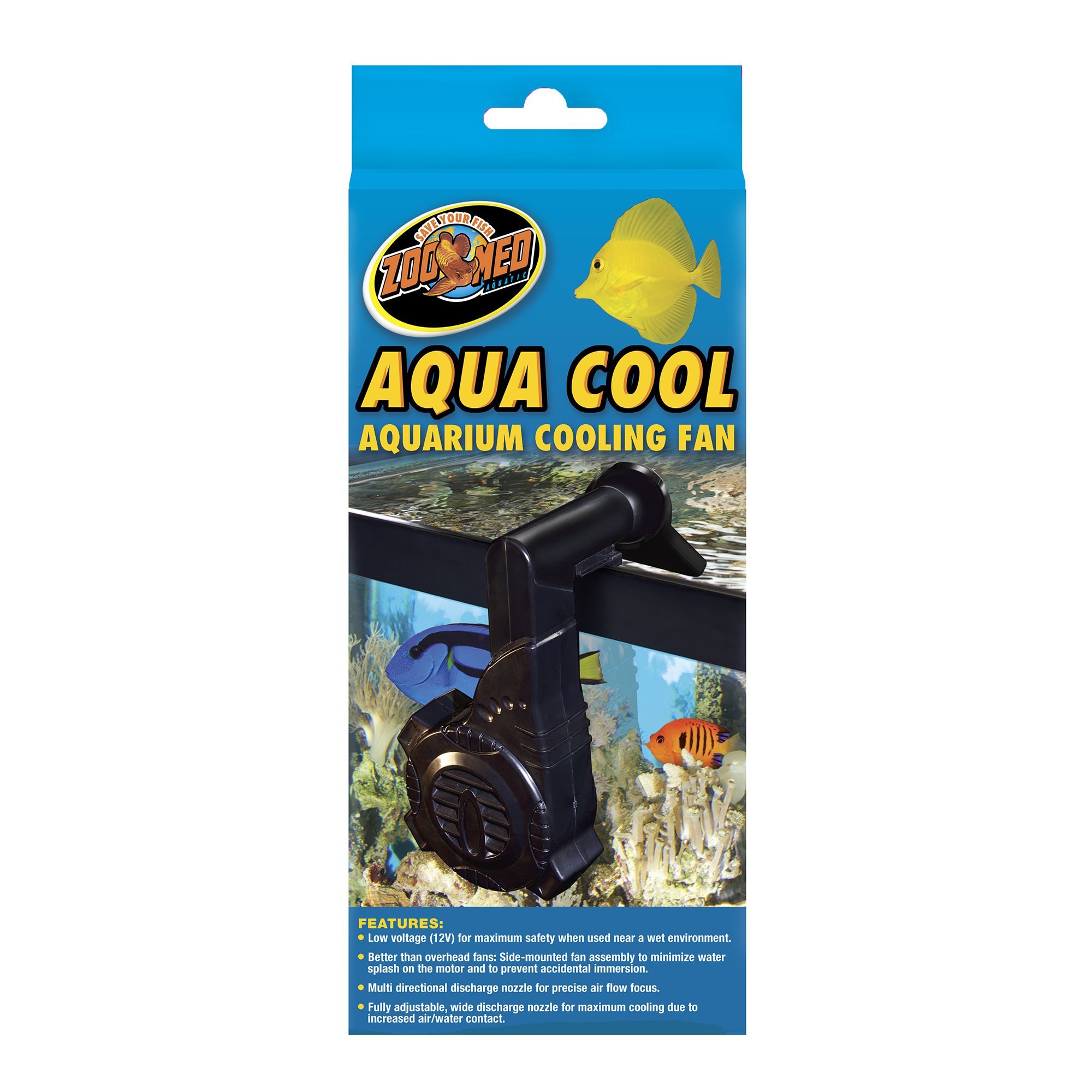 Zoo Med Aqua Cool Aquarium Cooling Fan reptile Humidity & Temperature