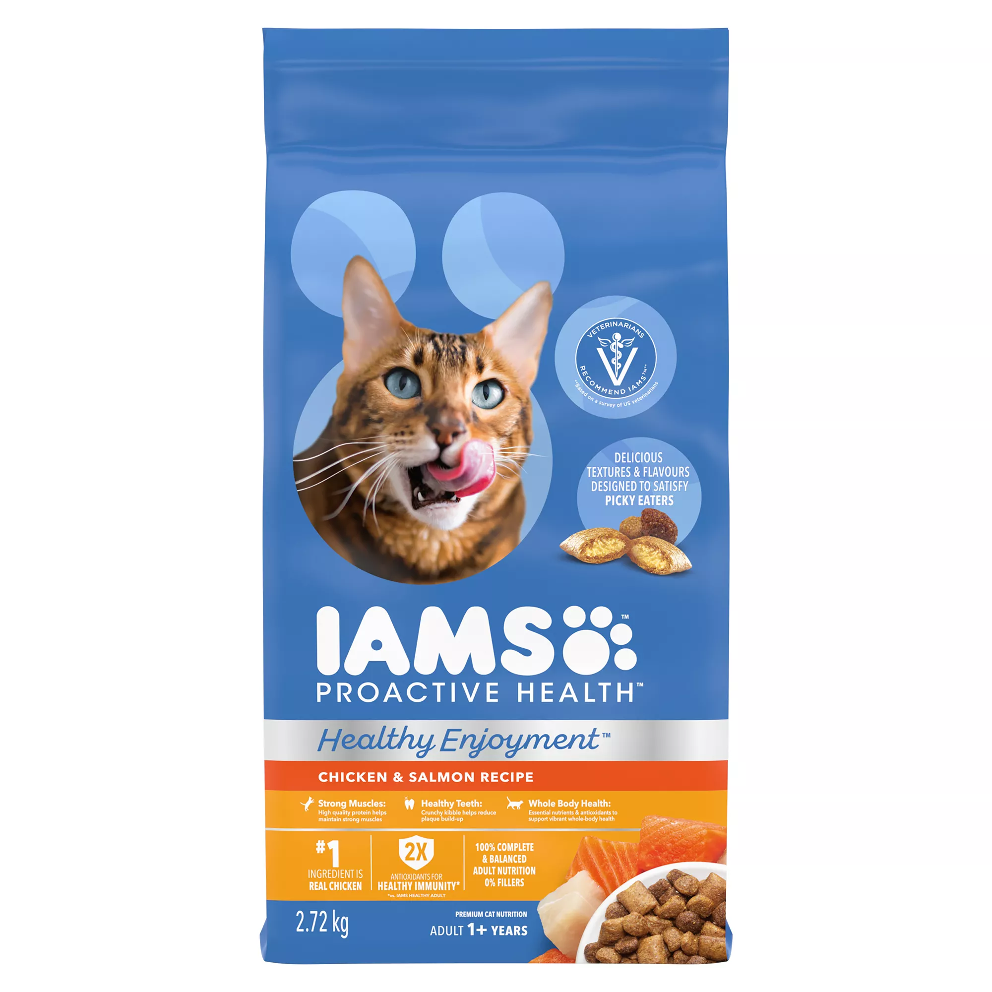 IAMS Proactive Health Adult Dry Cat Food - Chicken & Salmon