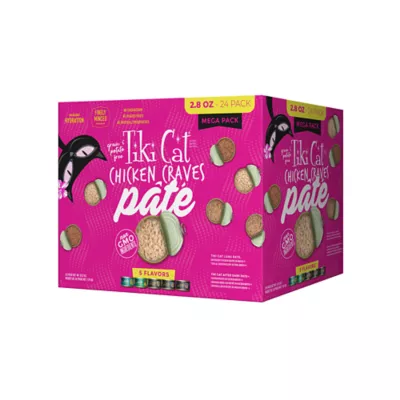 Product Tiki Cat Chicken Craves Pate Variety Pack - 24 Ct, 67.2 OZ