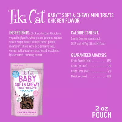 Product Tiki Cat Soft & Chewy Chicken Mini Cat Treats