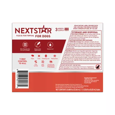 NextStar® Flea & Tick Waterproof Topical Prevention for X-Large Dogs, 89-132 lbs - Image 2